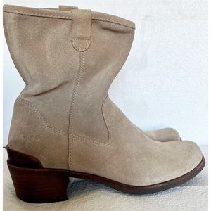 UGG Womens Briar Tan Suede Heeled Ankle Boot Size 6